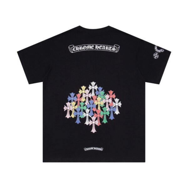 CHROME HEARTS MULTI COLOR CROSS BLACK T-SHIRT