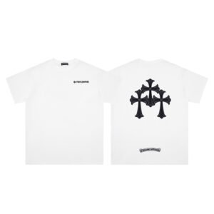 CHROME HEARTS TRIPLE CROSS WHITE T-SHIRT