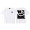 corteizwhiteblack CORTEIZ RULES THE WORLD WHITE/BLACK T-SHIRT