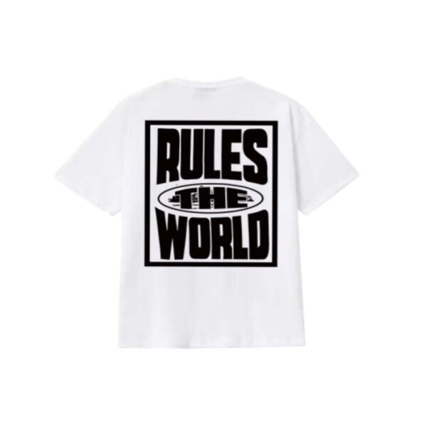 corteizwhiteblack2 CORTEIZ RULES THE WORLD WHITE/BLACK T-SHIRT