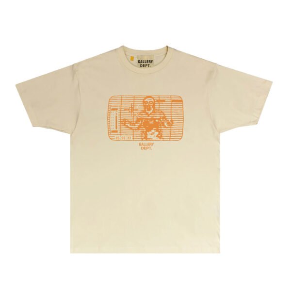 gdrobotcream1 GALLERY DEPT. ROBOT GRAPHIC CREAM/ORANGE T-SHIRT