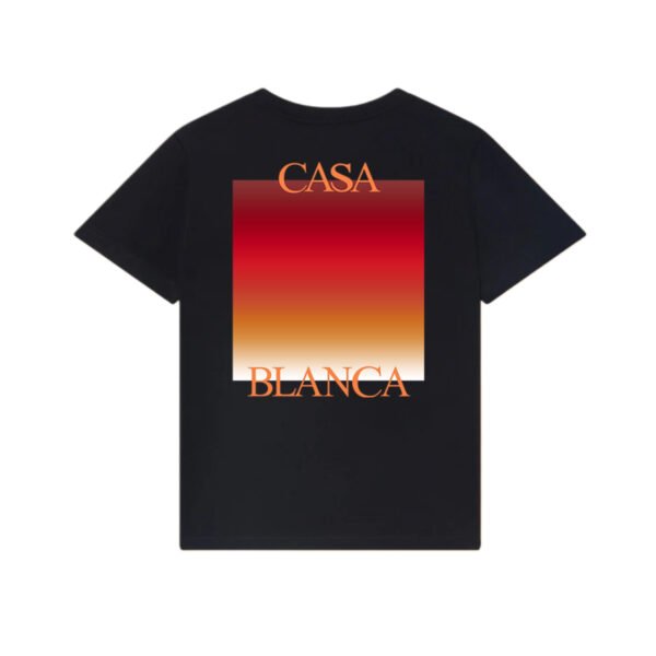 CASABLANCA BLACK ORANGE T-SHIRT