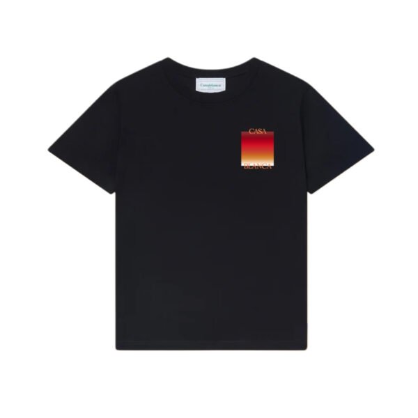 CASABLANCA BLACK ORANGE T-SHIRT