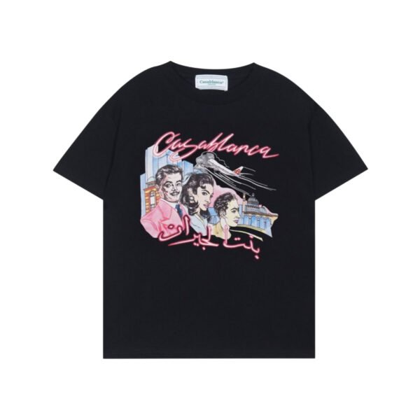 CASABLANCA PERSONS BLACK T-SHIRT