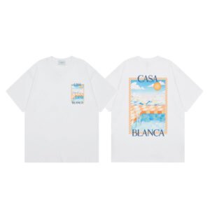 CASABLANCA SUNSET WHITE T-SHIRT