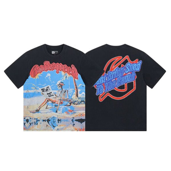 GODSPEED BEACH READ WASHED BLACK T-SHIRT