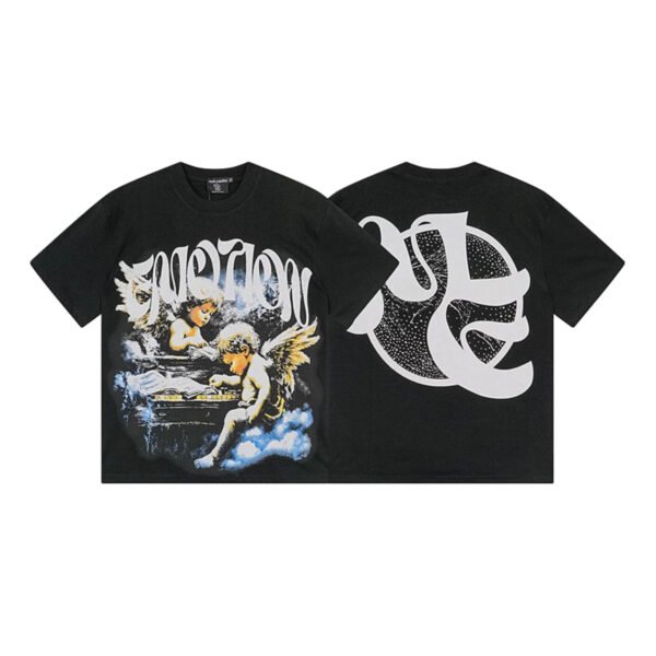 MIXED EMOTIONS CHERUB BLACK T-SHIRT