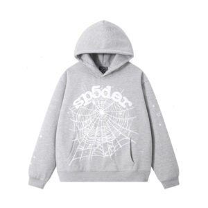 SP5DER WEB HEATHER GREY HOODIE