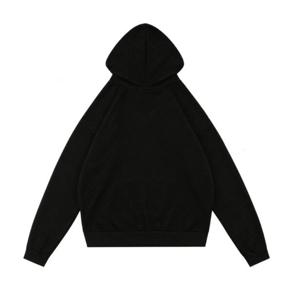 SP5DER SPECKLED BLACK HOODIE